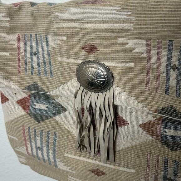 Southwest Style Saddle Blanket Tote Bolero Neutral Colors Western Festival - Picture 3 of 6